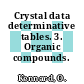 Crystal data determinative tables. 3. Organic compounds.
