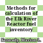 Methods for calculation of the Elk River Reactor fuel inventory [E-Book]