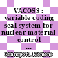 VACOSS : variable coding seal system for nuclear material control [E-Book] /