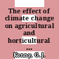 The effect of climate change on agricultural and horticultural potential in Europe.