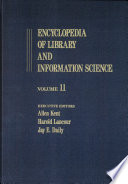 Encyclopedia of library and information science. 11. Hornbook to information.