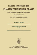 Hagers Handbuch der pharmazeutischen Praxis. 4. Chemikalien und Drogen Ci - G : für Apotheker, Arzneimittelhersteller, Ärzte und Medizinalbeamte.
