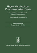 Hagers Handbuch der pharmazeutischen Praxis. Sachverzeichnis für die Bde 1-3, 7A : für Apotheker, Arzneimittelhersteller, Ärzte und Medizinalbeamte.