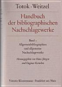 Allgemeinbibliographien und allgemeine Nachschlagewerke.