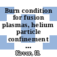 Burn condition for fusion plasmas, helium particle confinement and exhaust efficiency : Orally presented at the 8th European Tokamak Programme Workshop, Gut Ising, December 13-15, 1989 [E-Book] /