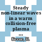 Steady non-linear waves in a warm collision-free plasma : Proceedings of the seventh international conference on phenomena in ionized gases . 2 (Beograd) 1966 [E-Book] /
