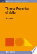 Thermal properties of matter [E-Book] /