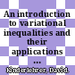 An introduction to variational inequalities and their applications [E-Book] /