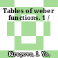 Tables of weber functions. 1 /