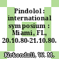 Pindolol : international symposium : Miami, FL, 20.10.80-21.10.80.