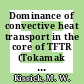 Dominance of convective heat transport in the core of TFTR (Tokamak fusion test reactor) supershot plasmas.