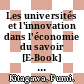 Les universités et l'innovation dans l'économie du savoir [E-Book] : L'expérience des régions anglaises /
