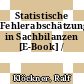Statistische Fehlerabschätzung in Sachbilanzen [E-Book] /