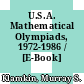 U.S.A. Mathematical Olympiads, 1972-1986 / [E-Book]