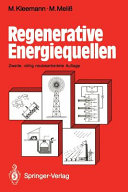 Regenerative Energiequellen : Lehrbuch /