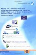 Models and criteria for prediction of deflagration-to-detonation transition (DDT) in hydrogen-air-steam systems under severe accident conditions /
