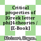 Critical properties of [Greek letter phi]4-theories / [E-Book]