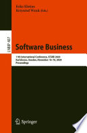 Software Business [E-Book] : 11th International Conference, ICSOB 2020, Karlskrona, Sweden, November 16-18, 2020, Proceedings /
