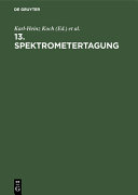 Spektrometertagung. 0013 : Düsseldorf, 29.09.80-01.10.80.