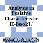 Analysis in Positive Characteristic [E-Book] /