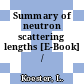 Summary of neutron scattering lengths [E-Book] /