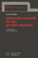 Informationstechnik für den privaten Haushalt : Anwendungen und Infrastrukturen /