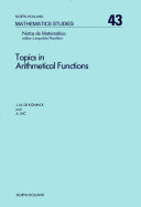 Topics in arithmetical functions [E-Book] : asymptotic formulae for sums of reciprocals of arithmetical functions and related results /