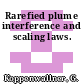 Rarefied plume interference and scaling laws.