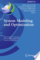 System Modeling and Optimization [E-Book] : 23rd IFIP TC 7 Conference, Cracow, Poland, July 23-27, 2007, Revised Selected Papers /