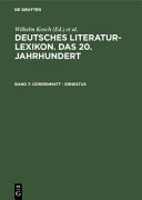 Deutsches Literatur-Lexikon . 7 . Das 20. Jahrhundert Dürrenmatt - Ernestus : biographisch-bibliographisches Handbuch /