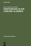 Einführung in die lineare Algebra.