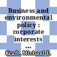 Business and environmental policy : corporate interests in the American political system [E-Book] /