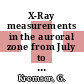 X-Ray measurements in the auroral zone from July to October 1964 /