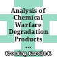 Analysis of Chemical Warfare Degradation Products / [E-Book]
