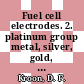 Fuel cell electrodes. 2. platinum group metal, silver, gold, organometallic complexes and organic compound catalysts, mixed oxides of spinal and perovskite structure. B subgroup transitions metals and their compounds /