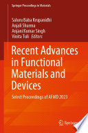 Recent Advances in Functional Materials and Devices [E-Book] : Select Proceedings of AFMD 2023 /