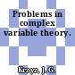 Problems in complex variable theory.