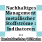 Nachhaltiges Management metallischer Stoffströme : Indikatoren und deren Anwendung : Workshop, 27. - 28.6.2001 im Congresscentrum Rolduc, Kerkrade (NL) [E-Book] /