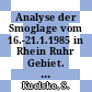 Analyse der Smoglage vom 16.-21.1.1985 in Rhein Ruhr Gebiet. 1. Textband und Bildband.