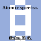 Atomic spectra.