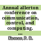 Annual allerton conference on communication, control, and computing. 25: proceedings. vol 1 : Monticello, IL, 30.09.87-02.10.87.