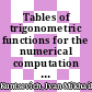 Tables of trigonometric functions for the numerical computation of electron density in crystals /