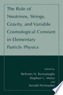The Role of Neutrinos, Strings, Gravity, and Variable Cosmological Constant in Elementary Particle Physics [E-Book] /