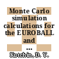 Monte Carlo simulation calculations for the EUROBALL and the study of shape changes in the 189,190 Au nuclei at high spin.