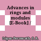 Advances in rings and modules [E-Book] /