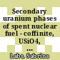 Secondary uranium phases of spent nuclear fuel - coffinite, USiO4, and studtite, UO4 . 4H2O - synthesis, characterization, and investigations regarding phase stability [E-Book] /
