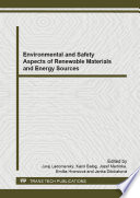 Environmental and safety aspects of renewable materials and energy sources [E-Book] /