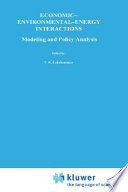 Economic environmental energy interactions: modeling and policy analysis.