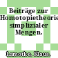 Beiträge zur Homotopietheorie simplizialer Mengen.