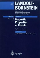 Magnetic properties of metals. Subvol. A. 3d, 4d and 5d elements, alloys and compounds : supplement to vol. 19 /